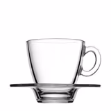 (24 sztuki) Szklanka do herbaty ze spodkiem – AQUA – 210 ml