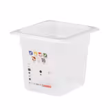 (6 pièces) CAMBRO | SafeTrak - Récipients en polypropylène GN 1/6 - laiteux - Hauteur : 150mm