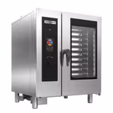 Electric Commercial Combi Oven - Touchscreen Controls - 10x GN 1/1 - incl. Automatic washing system, Core temperature probe, Boiler-based steam generator & Rack trolley