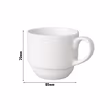 (6 kom) BUDGETLINE - Šalica za kavu Mammoet - 200 ml - Bijela