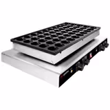 Piastra per Waffle professionale - Singola - Manuale - 1,7kW - Forma: Poffertjes - per 50 pezzi - piastre di cottura rivestite in Teflon
