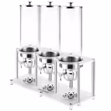 Cerealienspender - 3 Kunststoffbehälter - 3x 3,7 Liter - Silber