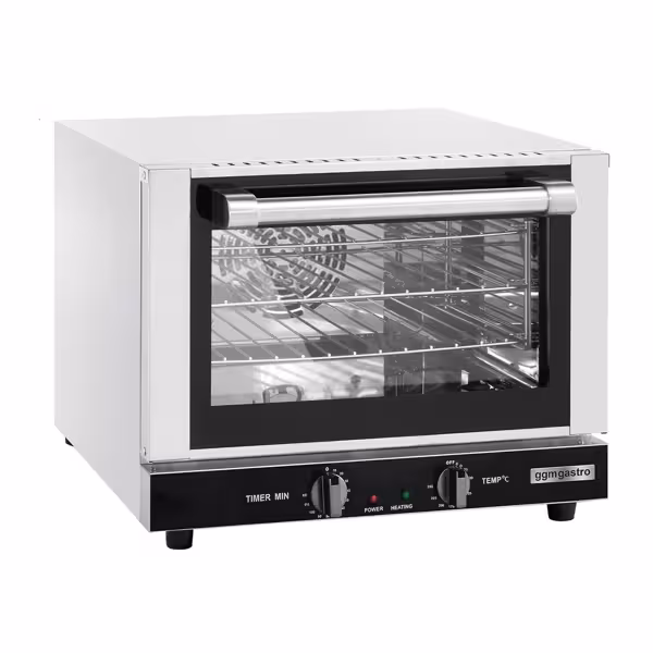 Horno de convección para panadería - Electromecánico - 3x 349x282mm - Acero inoxidable - incl. 3 rejillas 349x282mm