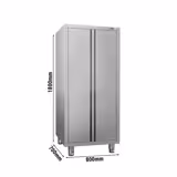 Armadio per stoviglie in acciaio inox ECO - 800x700mm - 2 porte a battente - Altezza: 1800mm