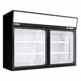 Väggfrys (Stormarknad) - 1 450 mm - 232 l - från −22 till −18 °C - med 2 uppvärmda glasdörrar & 4 hyllor - svart
