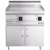 Płyta grillowa elektryczna - 7,10kW - Gładka - na podstawie z szafką - z szafką z 2 drzwiami - Powierzchnia: 795x535mm