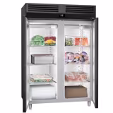 Upright Freezer PREMIUM - GN 2/1 - 1400L - with 2 doors & Rails & support grids