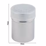 (6 st) Kryddströare - grov - stor perforering - Hål Ø 2,5 mm - Rostfritt stål/polypropen - 150 ml - Höjd: 75 mm