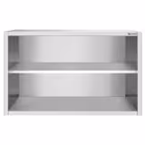 Armoire murale en acier inoxydable PREMIUM - 1200x400mm - sans portes (ouvert) - 800mm de haut