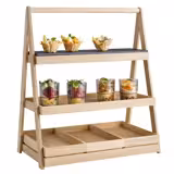 Etagère - VALO - 3-stufig - Eckig - Eichenholz - Höhe: 640mm