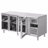 Koelwerkbank ECO - 1795x700mm - 3 glazen deuren - GN 1/1 - digitale thermostaat - 417 liter