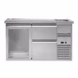 Direct Draw Beer Dispenser / Kegerator PREMIUM PLUS - 1550x700mm - 1 Glass Door & 2 Drawers