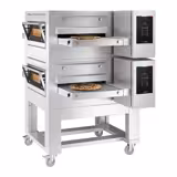 (2 Units) Commercial Electric Conveyor Oven – 1850 x 2450 mm – Touch Control – 1000 mm Belt Width – incl. Stand