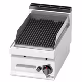 شواية غاز بحجارة الحمم البركانية - 6,9 kW - يوضع على الطاولة - عمق 700 - ستانلس ستيل - شبكة شواء من الحديد الزهر - تجارية