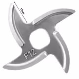 Couteau pour hachoir à viande - Émincé - 12mm - N°12 - avec 4 lames - compatible avec FWFC350, FWFC550