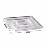 (6 szt.) Pokrywa - FLOAT - Acryl - Prostokątna - Transparentna - 250x250x15mm - kompatybilny z 83918 & 83919