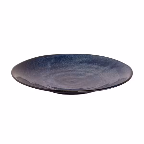 (5 stuks) KIRYU - bord - vlak - porselein - Ø255mm - blauw