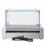 Würstchengrill / Hot Dog Grill - mit 7 Rollen & Glasaufsatz