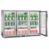 Bárhűtő - 300 literes - 1 350 mm - 3 nyíló üvegajtóval - rozsdamentes