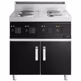 Elektroherd - 9,2 kW - 4 Platten Rund - inkl. Unterbau mit 2 Türen