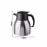 (6 pz) Caraffa termica - CLASSIC - 1,0 L - apertura con una mano - in acciaio inox