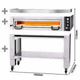 Elektro Pizzaofen Power - 6x 34 cm - Manuell - inkl. Haube & Untergestell