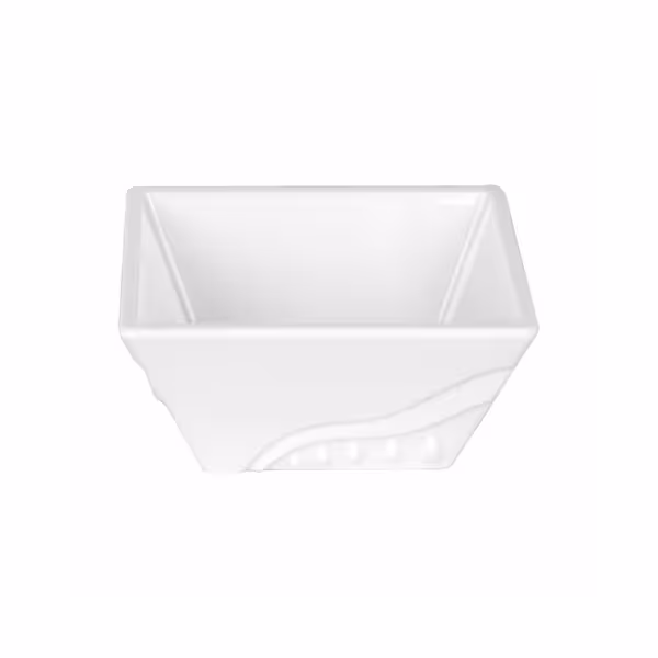 (10 pcs) Bowl - Melamine - square - 220x220mm - Depth: 100mm - White