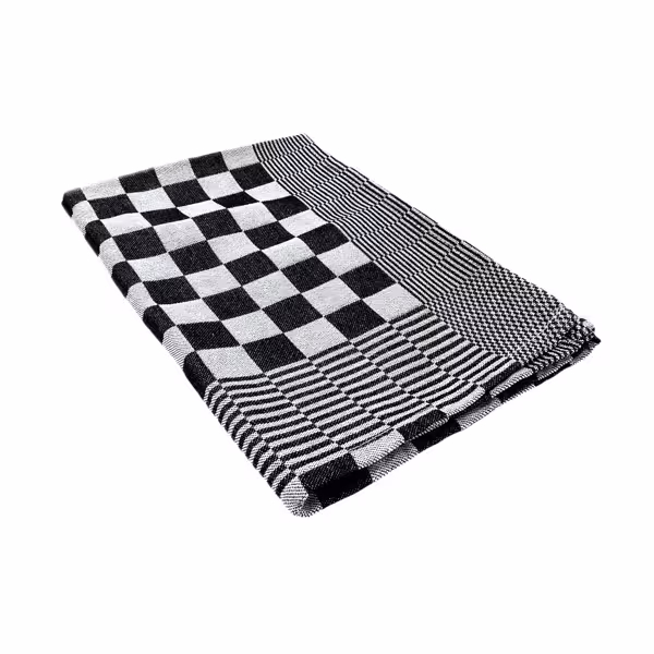 (180 pz) Strofinaccio da cucina - Cotone - 65x65cm - Nero/Bianco a quadretti