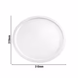 Vassoio da servizio PURE - Melamina - Ø 310mm - Altezza: 30mm - Bianco - lucido