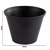 (6 adet) Sos Kasesi - 6'lı Set - Paslanmaz çelik - 60ml - yuvarlak - Ø60mm - Siyah