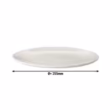 (12 pcs) LUX | Plate - flat - Porcelain - Ø255mm - Ivory