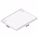 Rost - passend für Heißluftöfen Serie EHTE - 435x340mm - verchromt - passend für Heißluftöfen EHTE565N & EHTE565DN