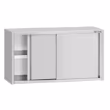 Armadio pensile in acciaio inox ECO - 1000x400mm - con porte scorrevoli - 650mm di altezza
