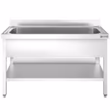 Stainless Steel Commercial Sink Unit PREMIUM - 1600x600mm - with Undershelf & Single Bowl - with Upstand