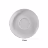 (12 pieces) ENTITY | Espresso Saucer – Ø 12 cm - White - Porcelain