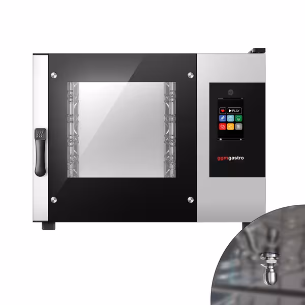 Bakkerij-Elektrisch-Combisteamer - Touch - 7-inch touchscreen - 4x 600x400 - incl. wassysteem