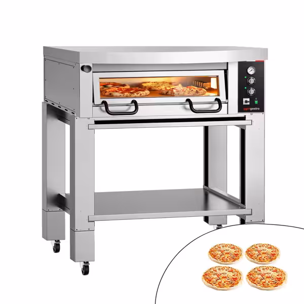 Elektro Pizzaofen Power - 4x 34 cm - Manuell - inkl. Haube & Untergestell