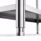 Rvs rek ECO - 2000x500mm - met 4 schappen (in hoogte verstelbaar)