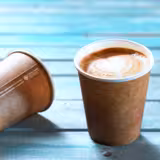 (1000 pieces) Paper cup - 200ml - 8 oz - Ø 80mm - brown - inside white