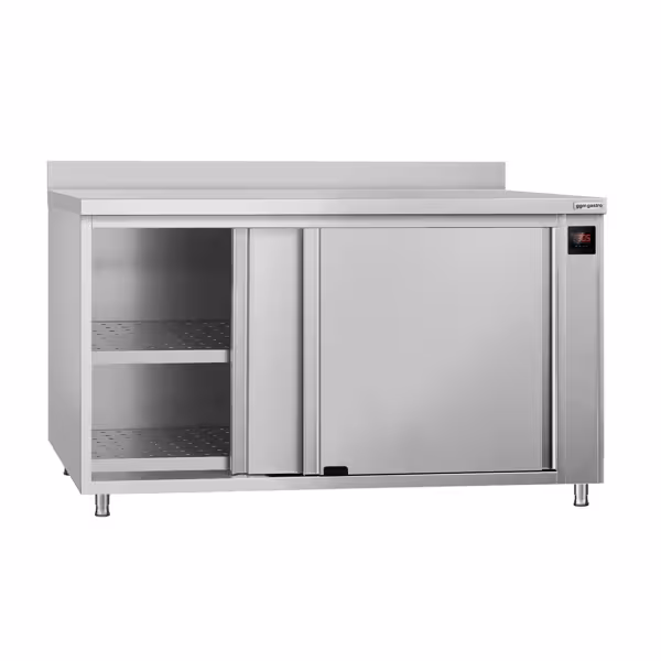Commercial Hot Cupboard ECO - 1600x600mm - with raised edge & sliding doors - Digital