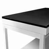 Table de travail en inox PREMIUM – 1500x700 mm – avec tablette inférieure – avec plan de travail en granit inclus