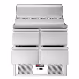 Kallskänksbänk Mini ECO - 900mm - för 5x GN 1/6 - 4 lådor