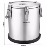 Ruostumattomasta teräksestä lämpöastia - 35 l - korkeus 570 mm - kumipohjalla