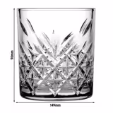 (24 pcs) Whiskey glass - TIMELESS - 345 ml - Clear