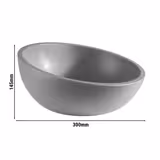 (6 قطع) سلطانية ELEMENT LOOK - ميلامين - 2.30 l - دائري - Ø 300mm x ارتفاع: 145mm - قابل للتكديس | مع أقدام مضادة للانزلاق | آمن لغسالة الصحون - رمادي