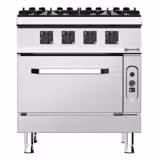 Cocina a gas - 32kW - 4 fuegos - con horno de gas estático - 6kW