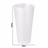 (24 kpl) Uudelleenkäytettävä kuppi - 500ml - Läpinäkyvä