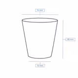 (1000 adet) Kağıt bardak - 150ml - 6 oz - Ø 80mm - Kahverengi