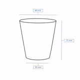 (1000 stuks) Papieren beker - 150ml - 6 oz - Ø 80mm - Bruin