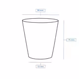 (1000 pcs) Couvercle réutilisable - Transparent - compatible avec 150ml Bol à soupe Ø 80mm